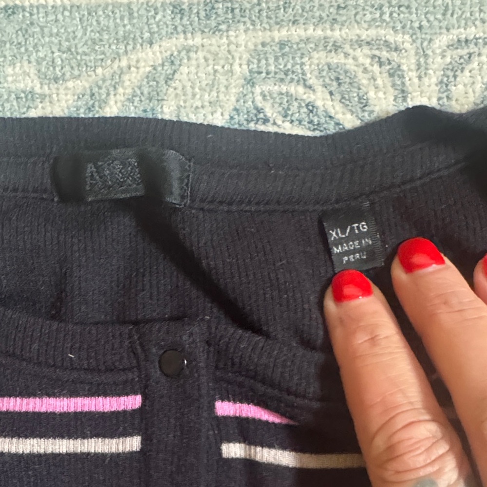 ATM Anthony Thomas Melillo Black and Pink Striped Bodysuit - Picture 2 of 4